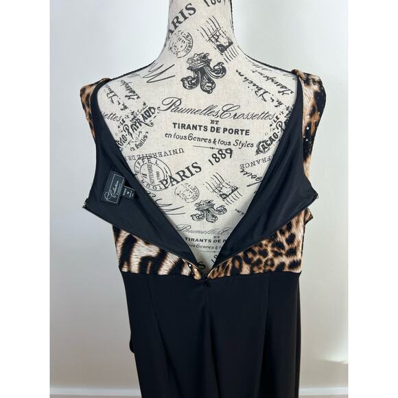 Dressbran Collection Cheetah Print sleeveless dress w/ draping & matching shawl - Picture 11 of 12